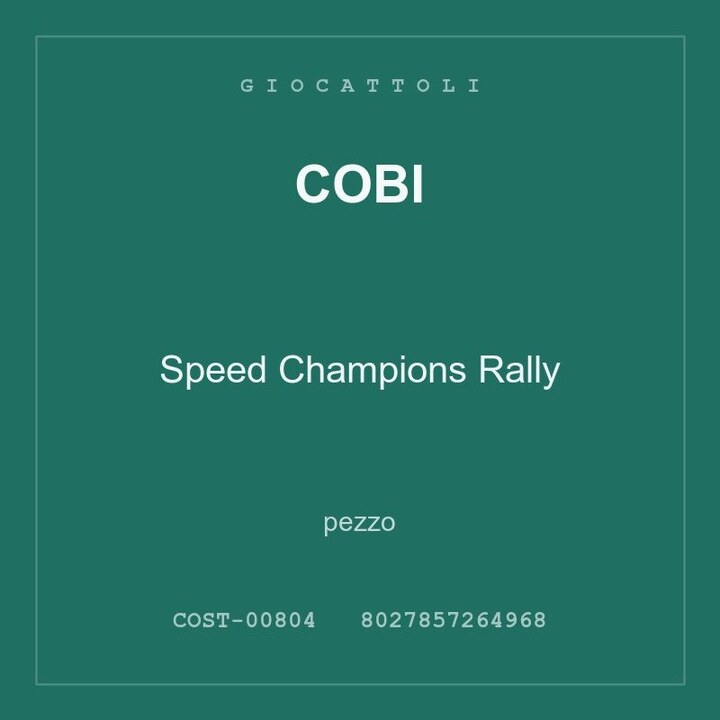 Cobi Speed Champions Rally — conf. 2 pz