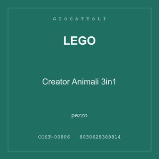 LEGO Creator Animali 3in1 — conf. 3 pz