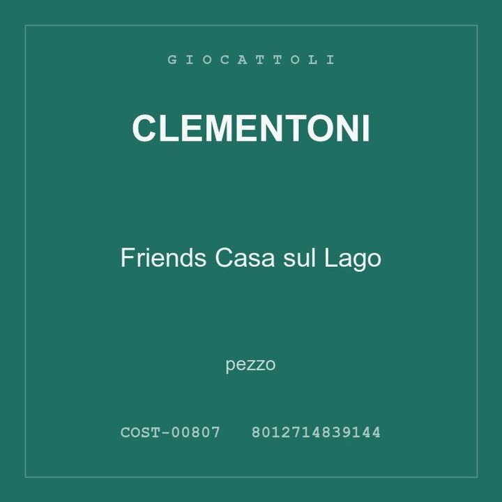 Clementoni Friends Casa sul Lago — conf. 6 pz