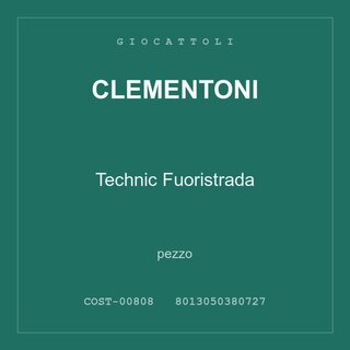 Clementoni Technic Fuoristrada — conf. 8 pz
