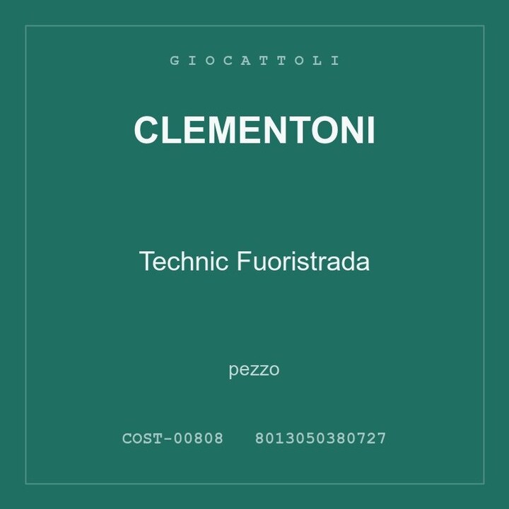 Clementoni Technic Fuoristrada — conf. 8 pz