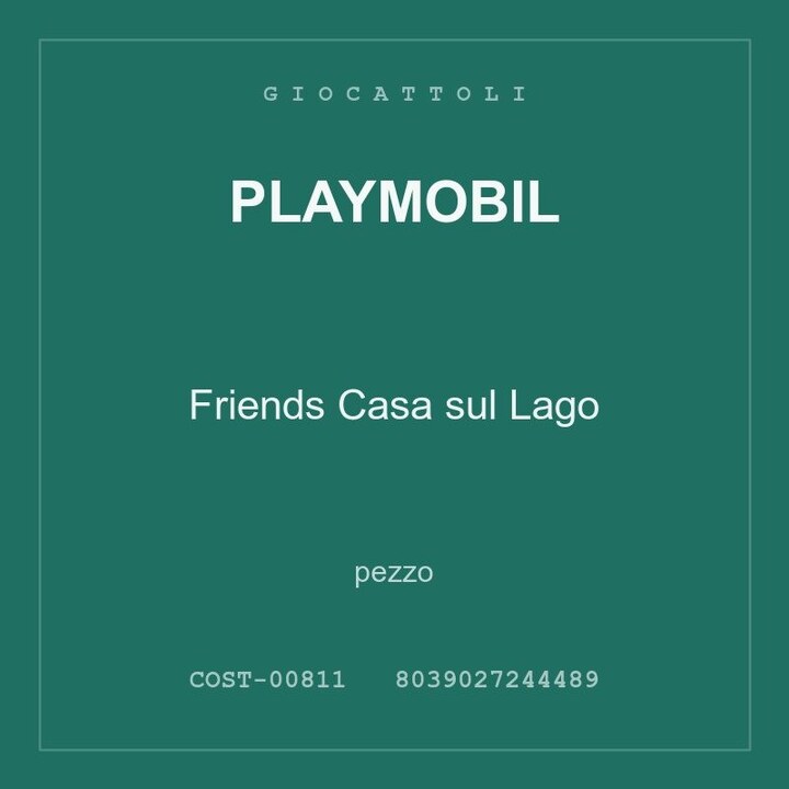 Playmobil Friends Casa sul Lago — pezzo singolo