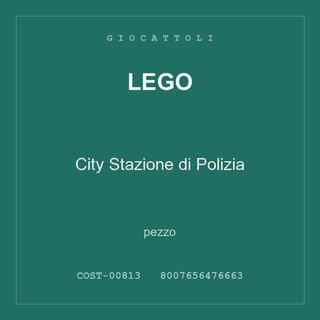 LEGO City Stazione di Polizia — pezzo singolo