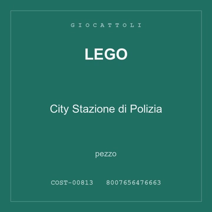 LEGO City Stazione di Polizia — pezzo singolo