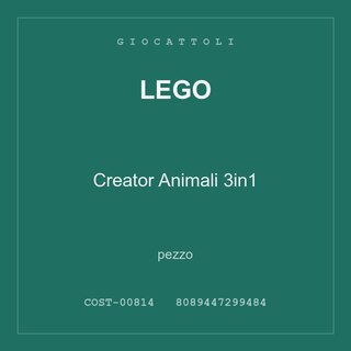 LEGO Creator Animali 3in1 — conf. 4 pz