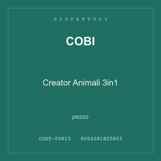 Cobi Creator Animali 3in1 — pezzo singolo
