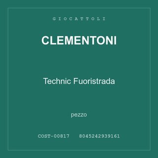 Clementoni Technic Fuoristrada — conf. 12 pz