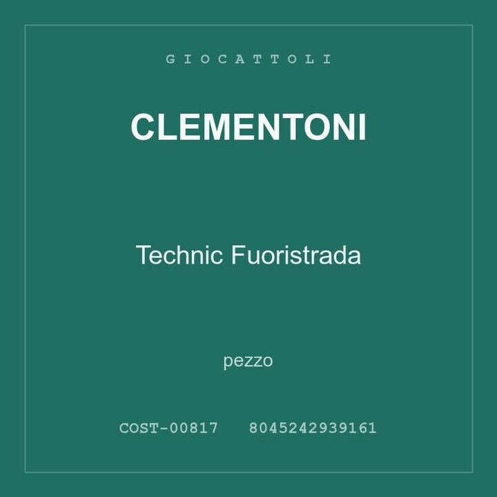 Clementoni Technic Fuoristrada — conf. 12 pz