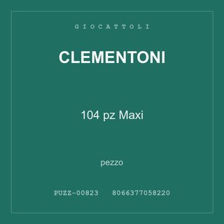 Clementoni 104 pz Maxi — pezzo