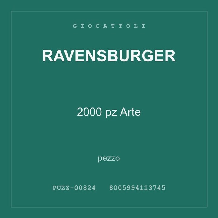 Ravensburger 2000 pz Arte — pezzo