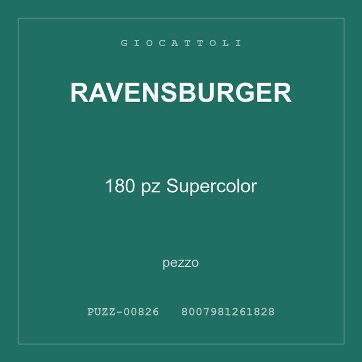 Ravensburger 180 pz Supercolor — pezzo