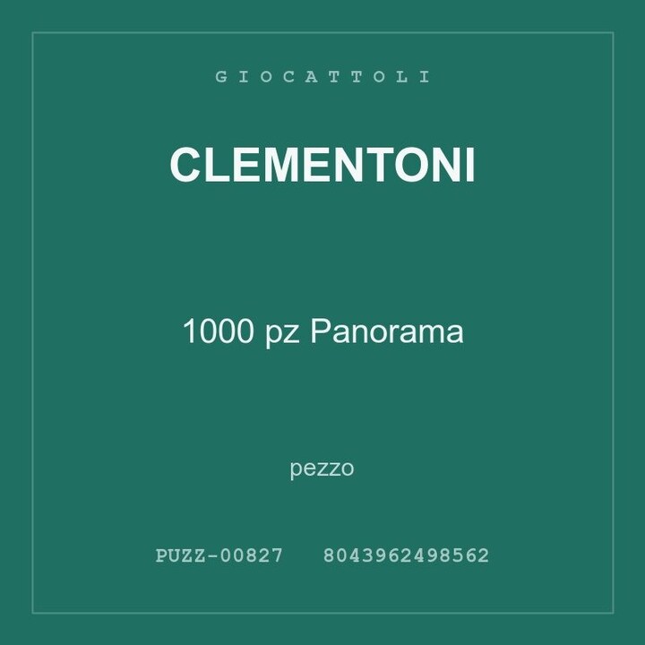 Clementoni 1000 pz Panorama — pezzo