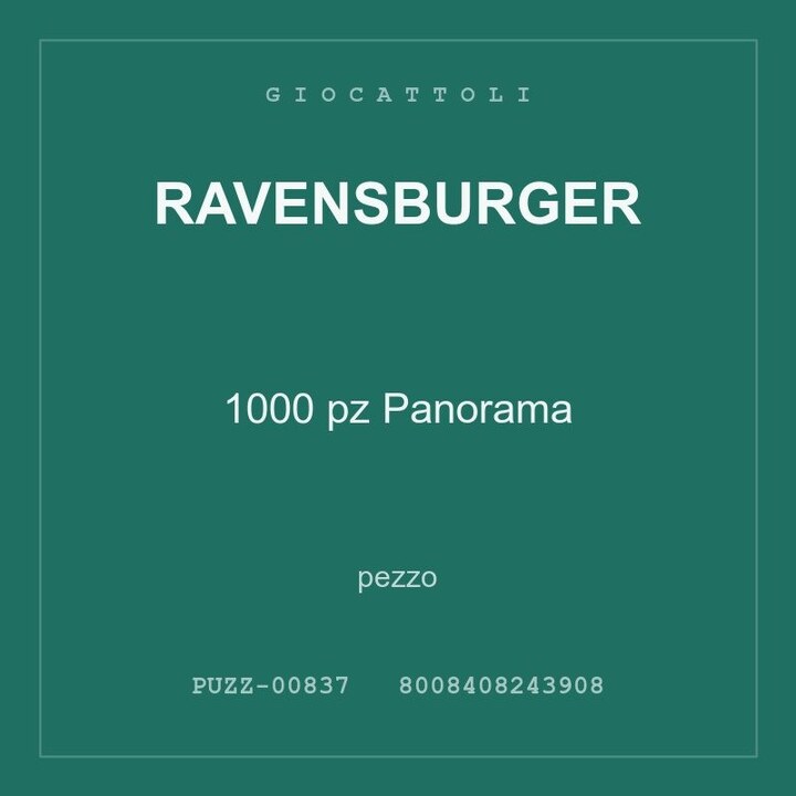 Ravensburger 1000 pz Panorama — pezzo