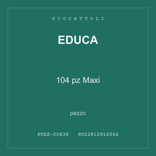 Educa 104 pz Maxi — pezzo