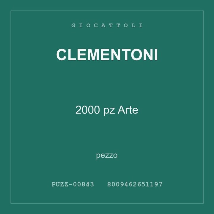 Clementoni 2000 pz Arte — conf. 3 pz