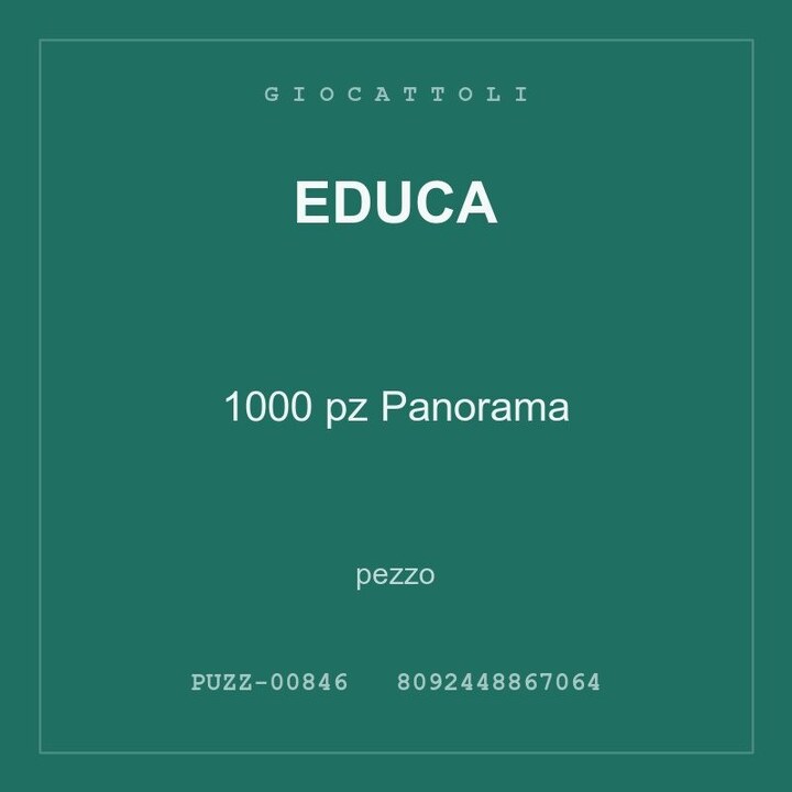 Educa 1000 pz Panorama — pezzo