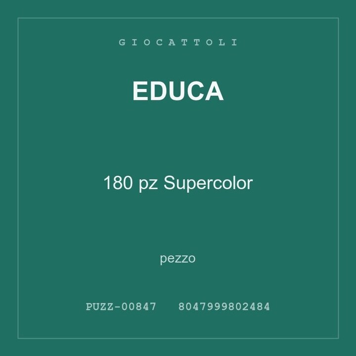 Educa 180 pz Supercolor — pezzo