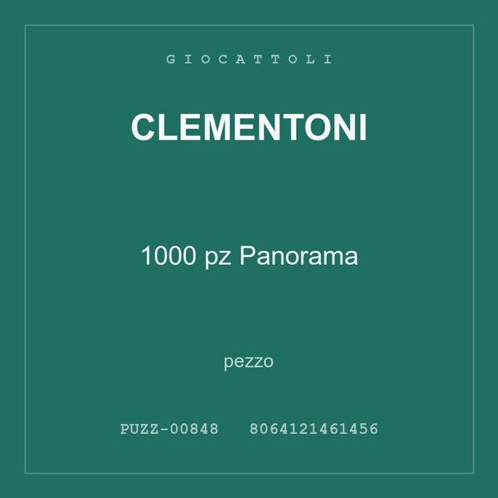Clementoni 1000 pz Panorama — conf. 3 pz