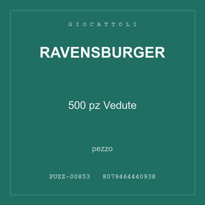 Ravensburger 500 pz Vedute — conf. 2 pz