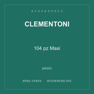Clementoni 104 pz Maxi — conf. 3 pz