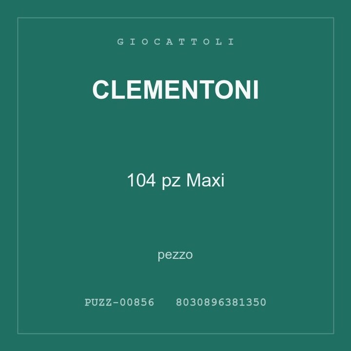 Clementoni 104 pz Maxi — conf. 3 pz