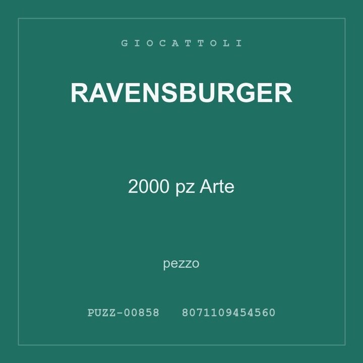 Ravensburger 2000 pz Arte — conf. 3 pz