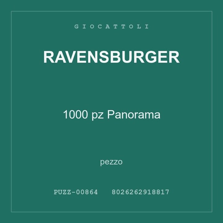 Ravensburger 1000 pz Panorama — conf. 2 pz