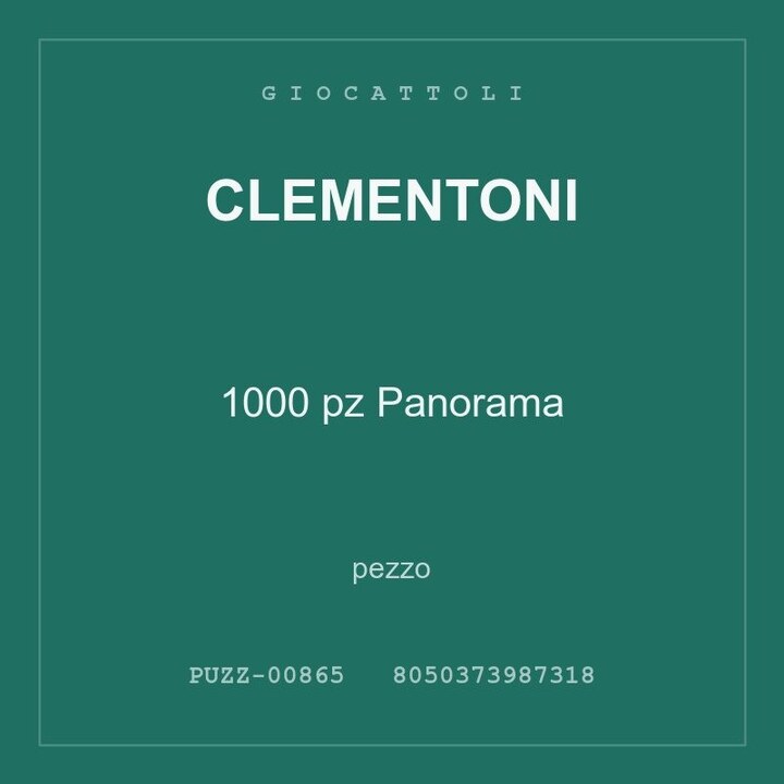 Clementoni 1000 pz Panorama — conf. 6 pz
