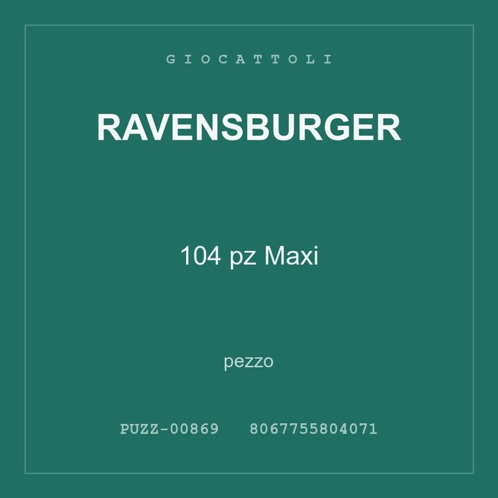Ravensburger 104 pz Maxi — pezzo