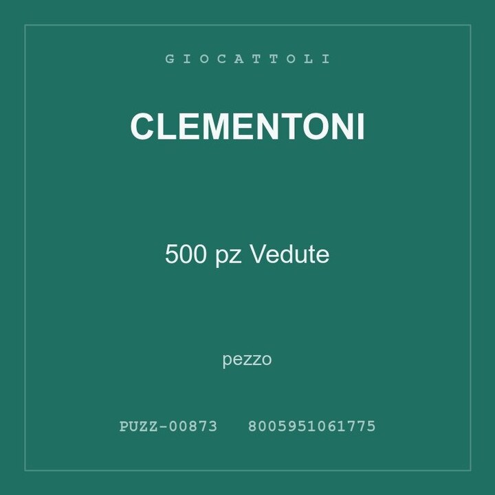 Clementoni 500 pz Vedute — pezzo