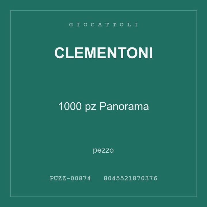 Clementoni 1000 pz Panorama — conf. 8 pz