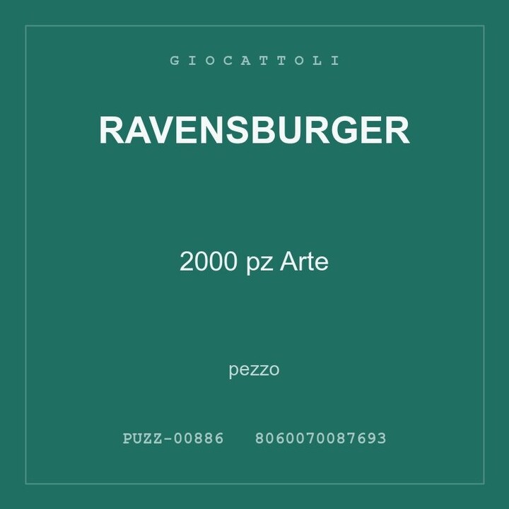 Ravensburger 2000 pz Arte — conf. 4 pz
