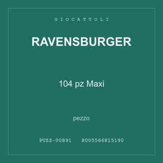Ravensburger 104 pz Maxi — conf. 3 pz