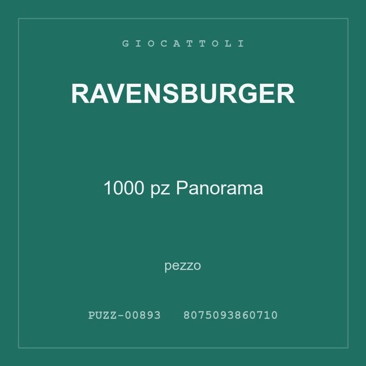 Ravensburger 1000 pz Panorama — conf. 4 pz