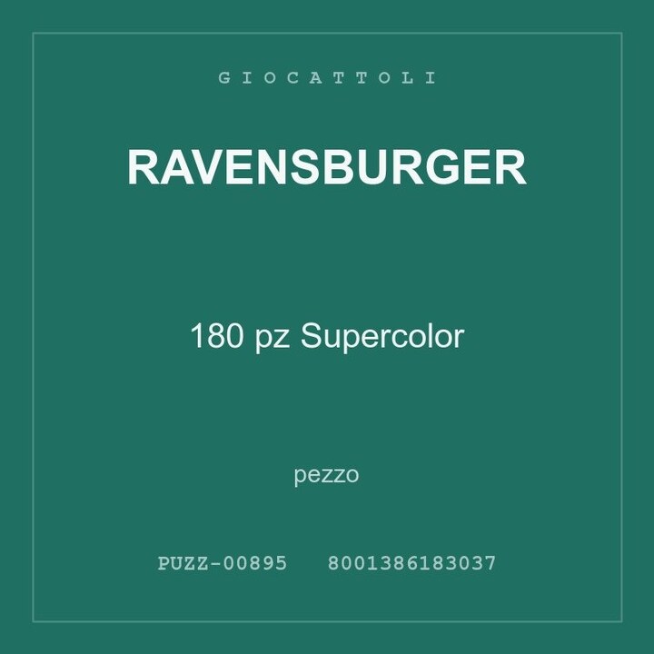 Ravensburger 180 pz Supercolor — conf. 12 pz