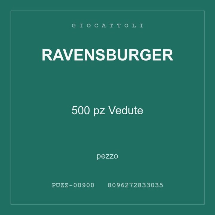 Ravensburger 500 pz Vedute — conf. 3 pz