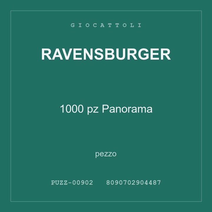 Ravensburger 1000 pz Panorama — conf. 6 pz
