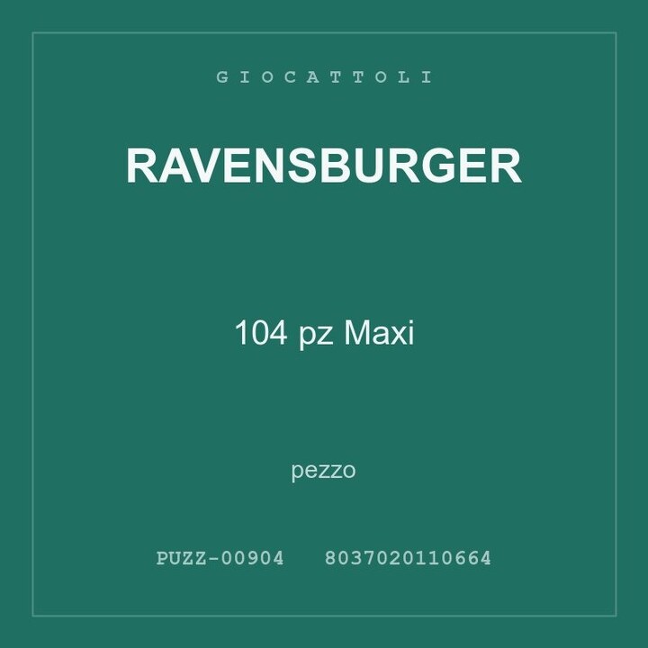 Ravensburger 104 pz Maxi — conf. 4 pz