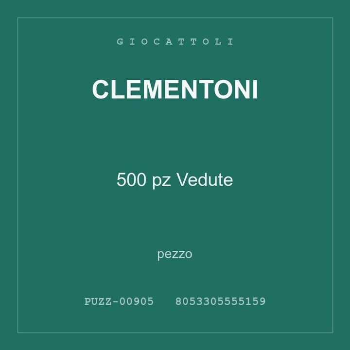 Clementoni 500 pz Vedute — conf. 3 pz