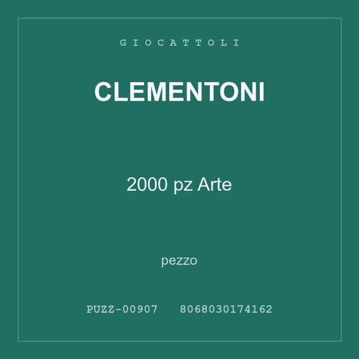 Clementoni 2000 pz Arte — conf. 12 pz