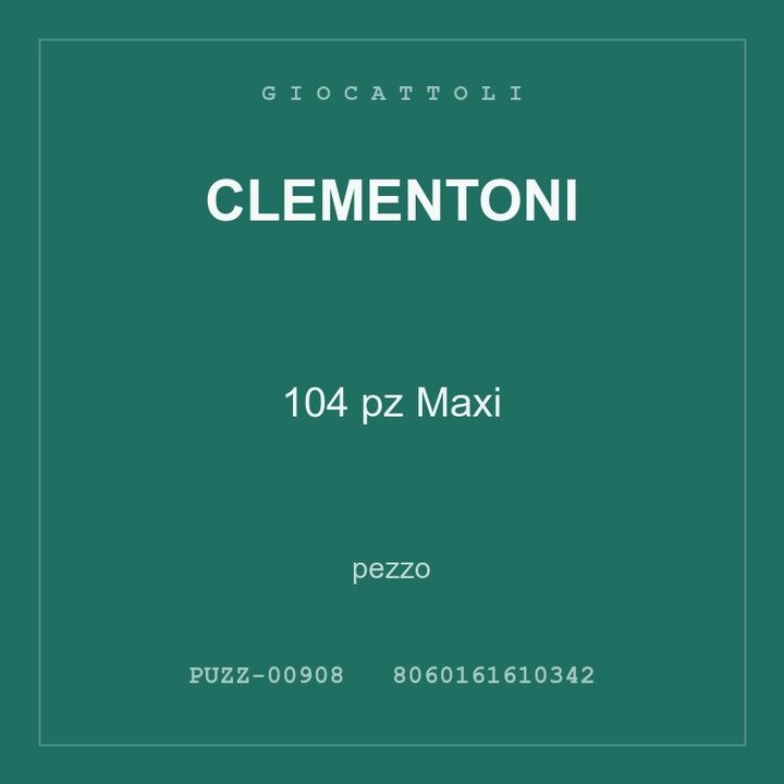 Clementoni 104 pz Maxi — conf. 24 pz