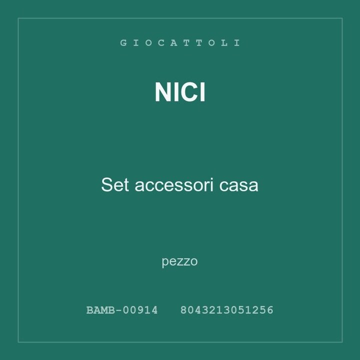 Nici Set accessori casa — pezzo
