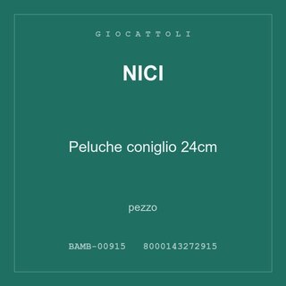 Nici Peluche coniglio 24cm — pezzo