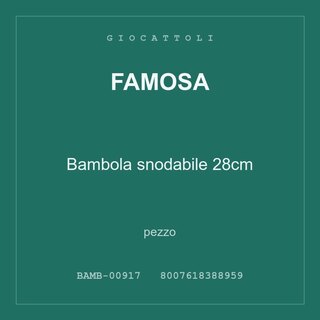 Famosa Bambola snodabile 28cm — pezzo