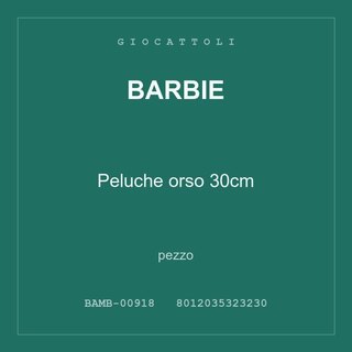 Barbie Peluche orso 30cm — pezzo