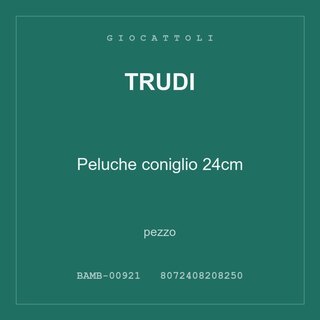 Trudi Peluche coniglio 24cm — pezzo