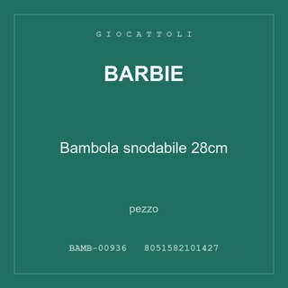 Barbie Bambola snodabile 28cm — conf. 2 pz