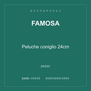 Famosa Peluche coniglio 24cm — conf. 3 pz