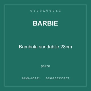 Barbie Bambola snodabile 28cm — conf. 3 pz