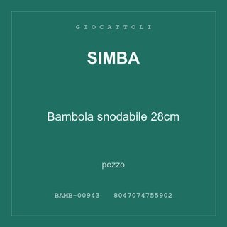 Simba Bambola snodabile 28cm — pezzo